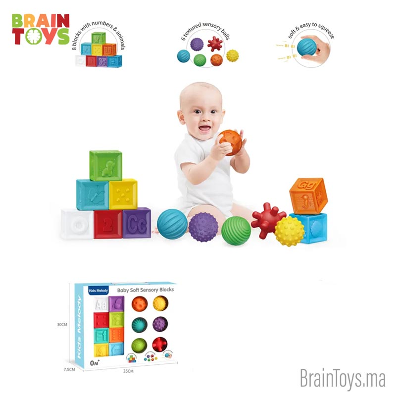 Blocs Sensoriels En Silicone Braintoys Maroc